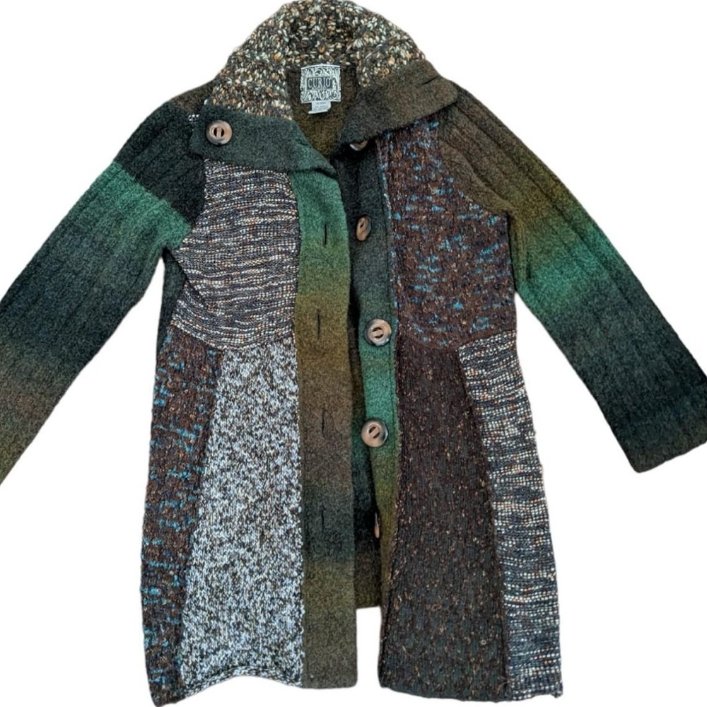 Nordstrom Anthropology Curio Long Sweater Trench Coat Cashmere Cardigan Blend